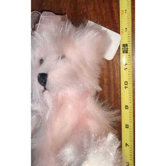Vintage Progressive Plush Teddy Bear Soft Pink Bow 13" Stuffed Animal Toy origin - Picture 4 of 13
